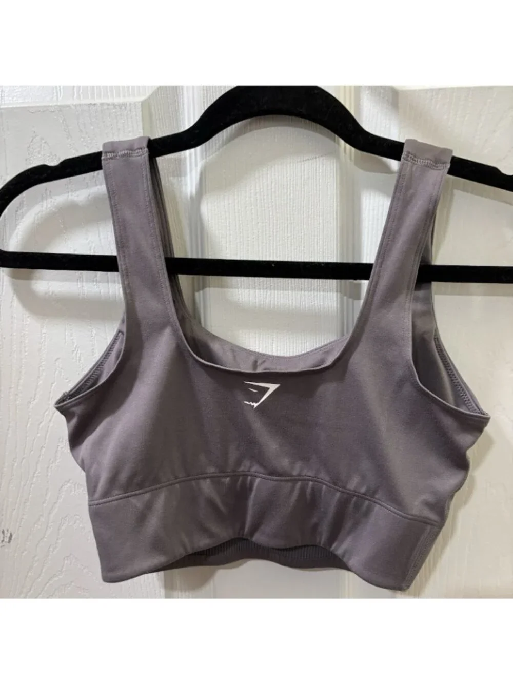 Gymshark Long Line Sport Bra Removable Padding Gray Purple Women Small